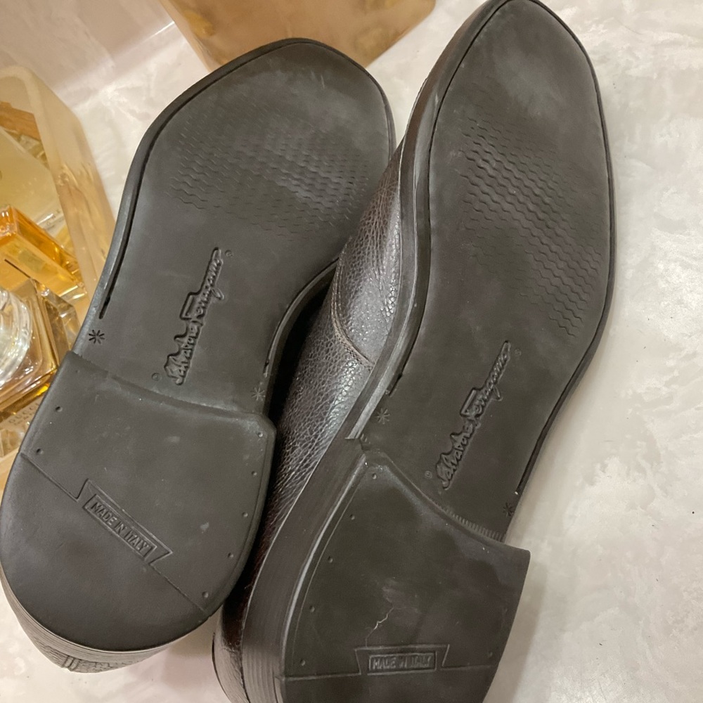 Ferragamo Studio Oxford Cap Toe, Brown, Lace-up Leather, Size 12 D. Excellent! - Picture 14 of 16